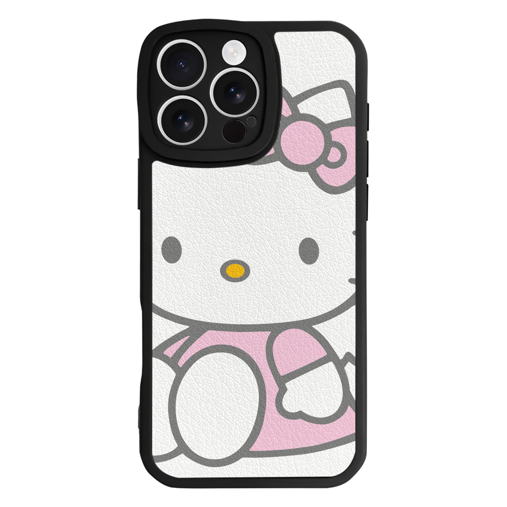 （画像用） Hello Kitty ハローキティ 【iPhone 16シリーズ対応】シリコンスマホケース（レザー調） 材質：シリコン